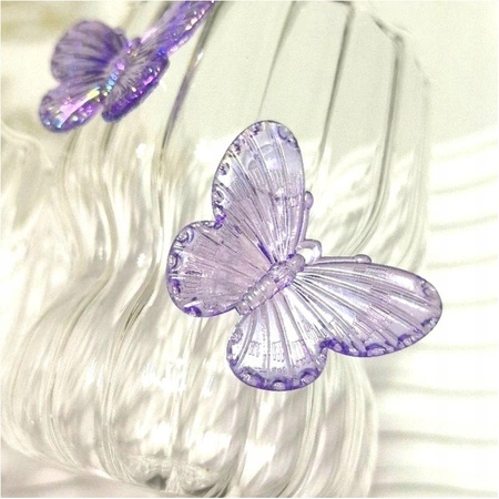 ECARLA szklanka z falowanymi ściankami MOTYL Fiolet 260ml SZK162