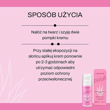 SYLVECO Aloesove Pink krem na dzień nawilżający SPF30 50ml TERMIN 12-2025