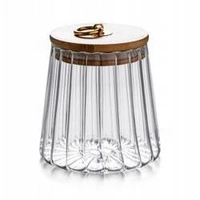 ECARLA pojemnik z falowanymi ściankami, cukiernica 650ml Trapez SZK72