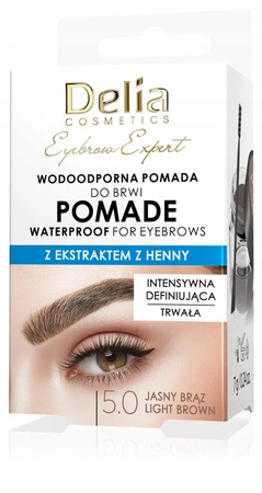 DELIA Eyebrow Expert Pomade wodoodporna pomada do brwi 3.0 ciemny brąz 7g