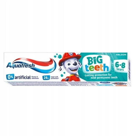 AQUAFRESH Big Teeth pasta do zębów dla dzieci 6-8 lat Psi Patrol 50ml