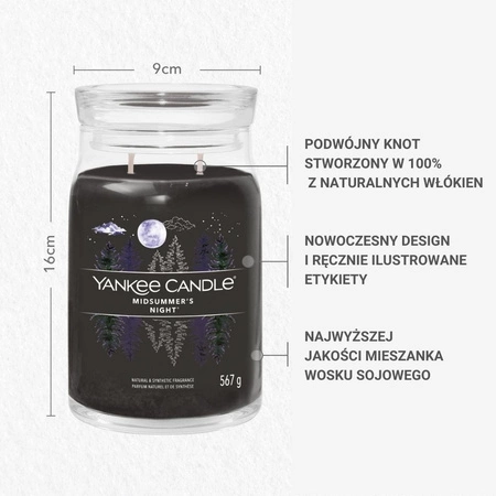 YANKEE CANDLE Signature Duża świeca w słoiku MIDSUMMER'S NIGHT 567g