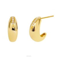 ECARLA kolczyki ze stali szlachetnej platerowanej 14k złotem KST3393