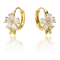 ECARLA kolczyki ze stali szlachetnej platerowanej 14k złotem KST3490