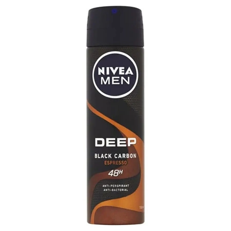 NIVEA MEN Deep Black Carbon dezodorant antyperspirant w sprayu Espresso 150ml