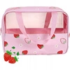 ECARLA kosmetyczka kuferek rozmiar M 31x10x20cm Truskawki KS148