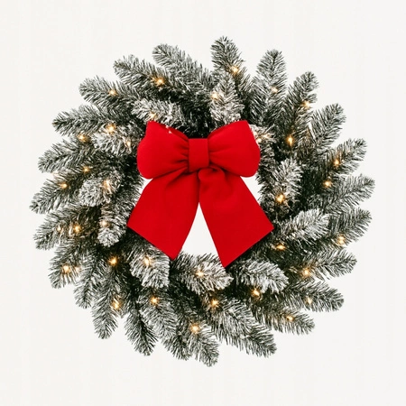 ECARLA girlanda świąteczna wieniec ozdobny na drzwi ze światełkami LED WSN30