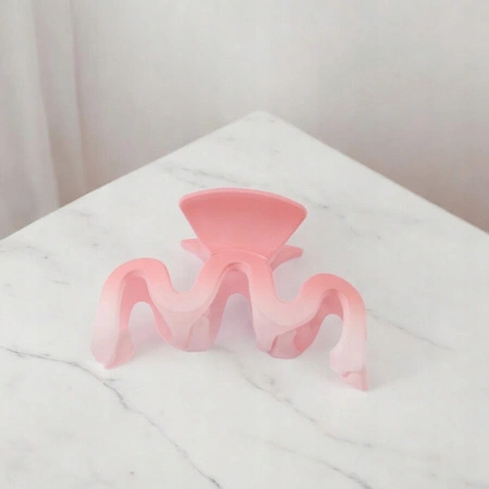 ECARLA spinka-klamra do włosów XL 9cm Ombre Róż SP219