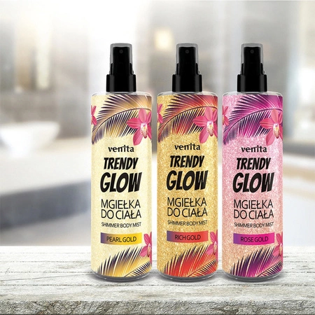 VENITA Trendy Glow Shimmer Body Mist mgiełka do ciała Pearl Gold 200ml