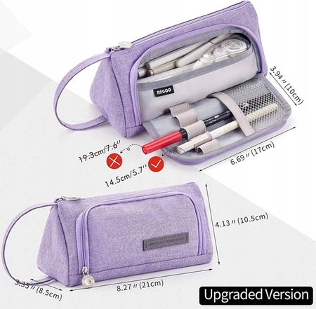 ECARLA piórnik wielofunkcyjny Fioletowy PR05FIO