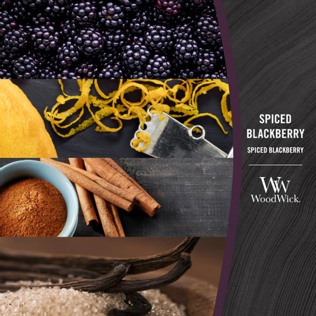 WOODWICK Pluswick Średnia świeca w słoiku SPICED BLACKBERRY 275g