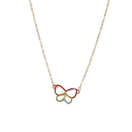 DONEGAL naszyjnik w kształcie serca Złoty Rainbow 1szt
