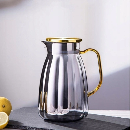 ECARLA dzbanek z falowanymi ściankami z pokrywką + 2 szklanki DZ07