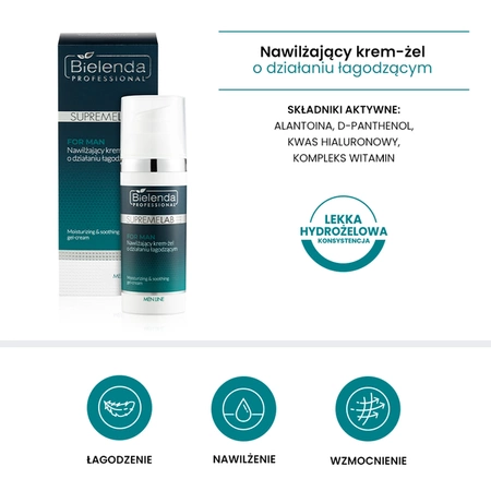 BIELENDA PROFESSIONAL Supremelab Men Line krem żel do twarzy łagodzący 50ml