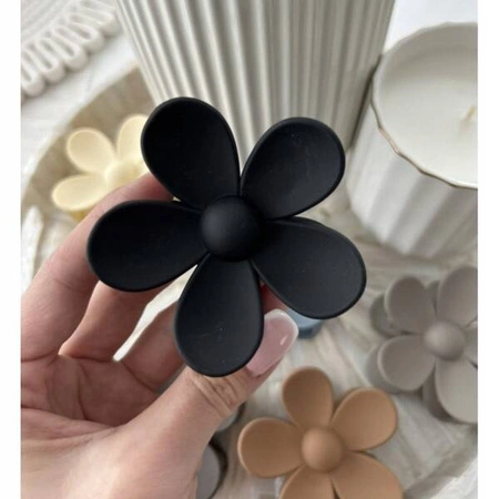 ECARLA spinka-klamra do włosów Kwiatek pastel Czarna SP152CZ