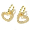ECARLA kolczyki ze stali szlachetnej platerowanej 14k złotem SERCE KST3318