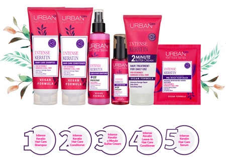 URBAN CARE Intense Keratin maska do włosów przed myciem regererująca 50ml