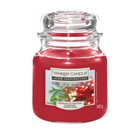 YANKEE CANDLE Home Inspiration Średnia świeca w słoiku MISTLETOE CHARM 340g
