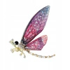 ECARLA broszka kryształowa Różowa Ważka BZ169