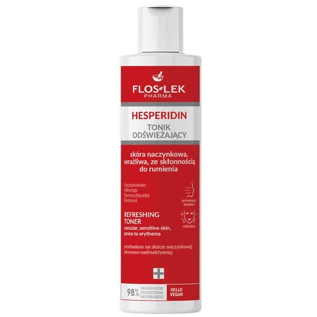 FLOSLEK Hesperidin odświeżający tonik do twarzy do cery naczynkowej 225ml