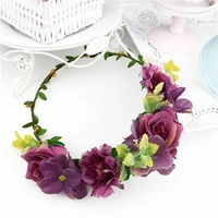 ECARLA wianek na głowę Retro Róż Fiolet W48R