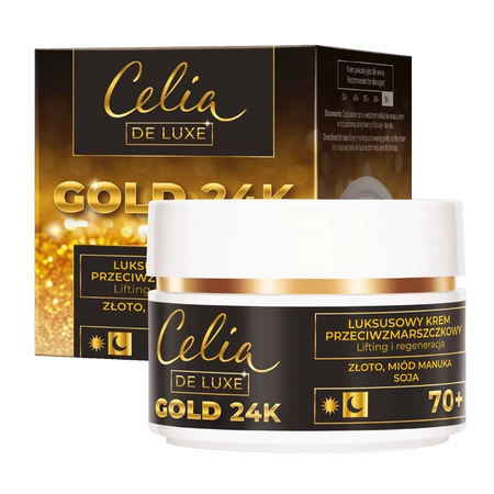 CELIA De Luxe Gold 24k 70+ krem przeciwzmarszczkowy 50ml