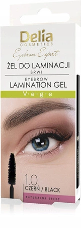 DELIA Eyebrow Expert żel do laminacji brwi 1.0 Czarny 4ml TERMIN 12-2025