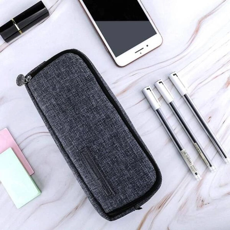 ECARLA piórnik wielofunkcyjny trzykomorowy Grafitowy PR04CZ