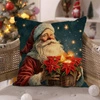 ECARLA Zima świąteczna poszewka na poduszkę 45x45cm Mikołaj POD202