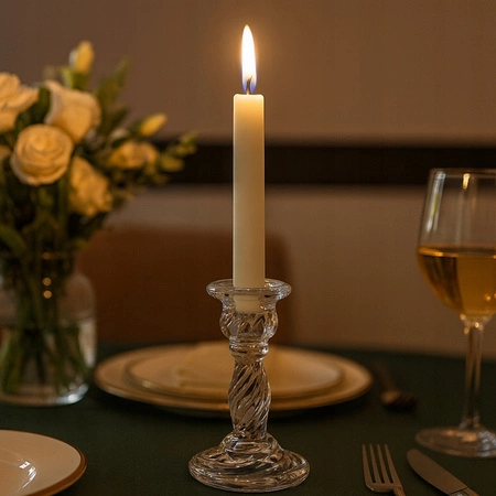 ECARLA świecznik dekoracyjny szklany Glamour 10cm SW12