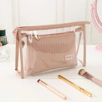 ECARLA zestaw 2 kosmetyczek Pudrowy róż KS102WZ2