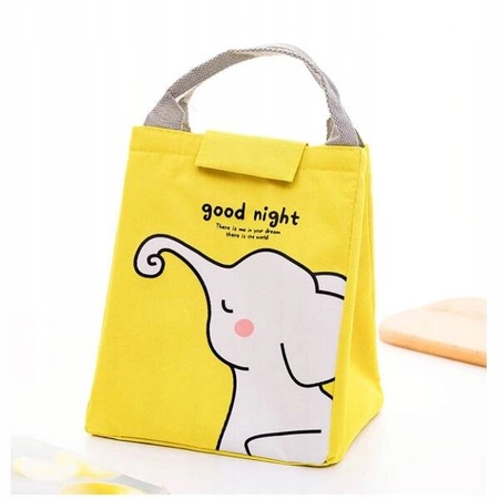 ECARLA torba termiczna do przenoszenia żywności LUNCH BOX słoń żółta PJM17WZ2ZO