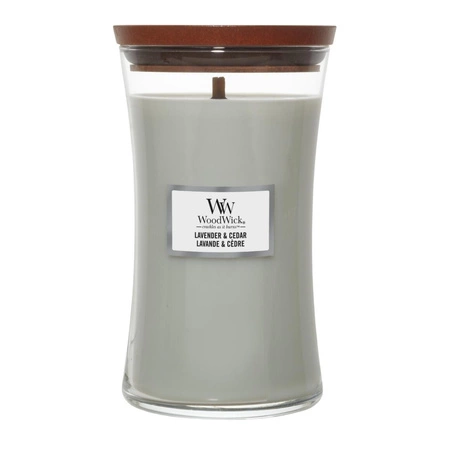 WOODWICK PlusWick duża świeca w słoiku LAVENDER & CEDAR 609,5g