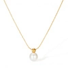 ECARLA naszyjnik ze stali szlachetnej pozłacanej PERŁA NST2147