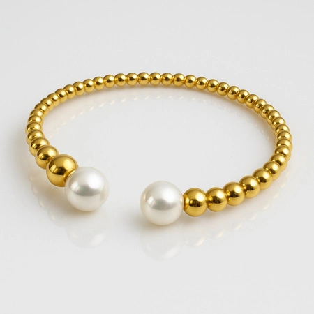 ECARLA bransoletka na rękę ze stali chirurgicznej pozłacanej BST1563