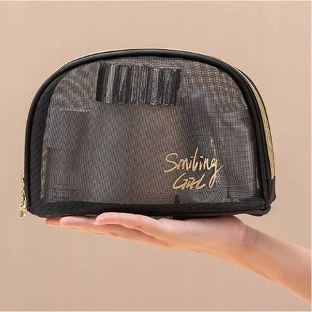 ECARLA kosmetyczka Smiling Girl Czarna 22x15x7cm KS110