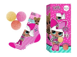 BIES Lol Suprise! zestaw kąpielowy kule 3x50g ze skarpetkami