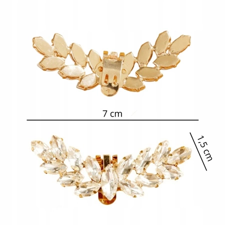 ECARLA klipsy do butów z kryształkami, cyrkoniami KDB47 2szt