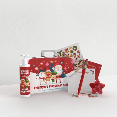 HISKIN Merry Christmas For Kids walizeczka z grającym mydełkiem i nie tylko..