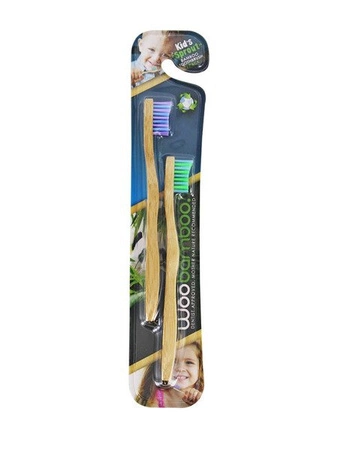 WOOBAMBOO Kids szczoteczka bambusowa dla dzieci 2szt.