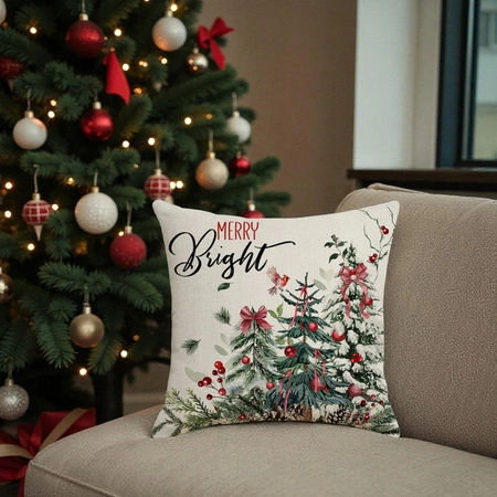 ECARLA Zima Świąteczna poszewka na poduszkę Boho 45x45 MERRY BRIGHT POD252