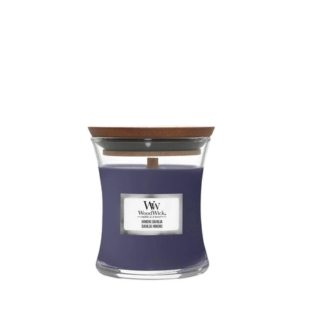 WOODWICK PlusWick mała świeca w słoiku HINOKI DAHLIA 85g