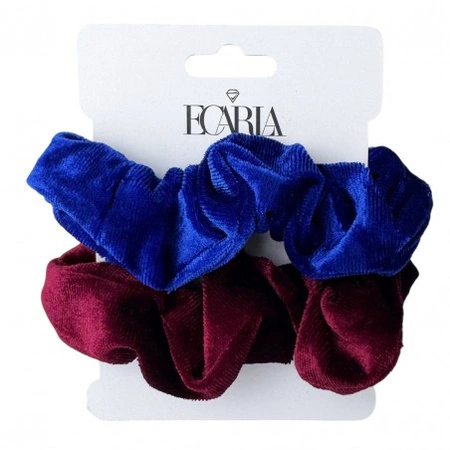 ECARLA zestaw gumek frotek 2szt Szafirowa i Bordowa GUM195