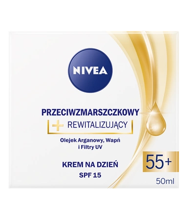 NIVEA 55+ Przeciwzmarszczkowy + Rewitalizujący krem na dzień 50ml