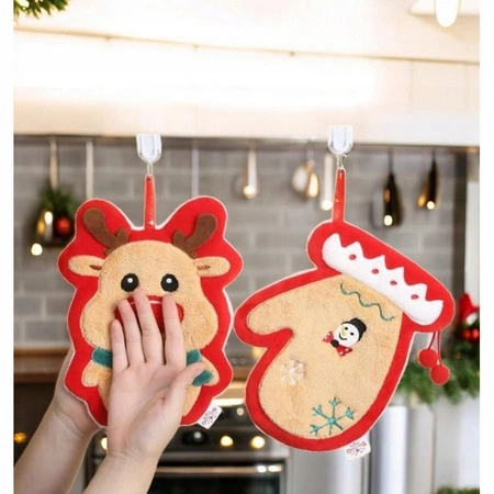 ECARLA ręcznik świąteczny w opakowaniu 25x20cm RĘKAWICZKA REC58WZ2