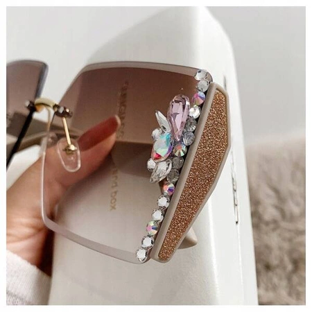 ECARLA okulary przeciwsłoneczne z kryształkami GRADIENT OK304WZ1