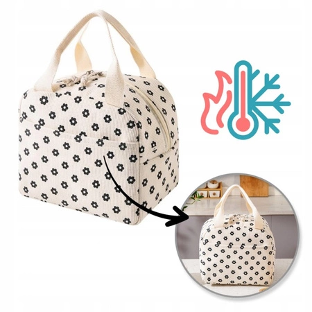 ECARLA torba termiczna piknikowa Lunch Box 26x21x18cm Stokrotki PJM45