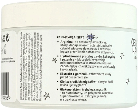 HISKIN Crazy Hair nocna maska do włosów regenerująca Jagoda 300ml