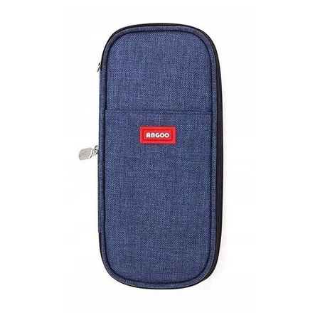 ECARLA piórnik wielofunkcyjny dwukomorowy Angoo granatowy PR06GRAN