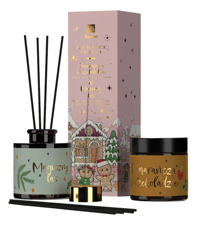 HISKIN Home Pachnące Święta zestaw [świeca 100ml + dyfuzor 80ml] Różowy